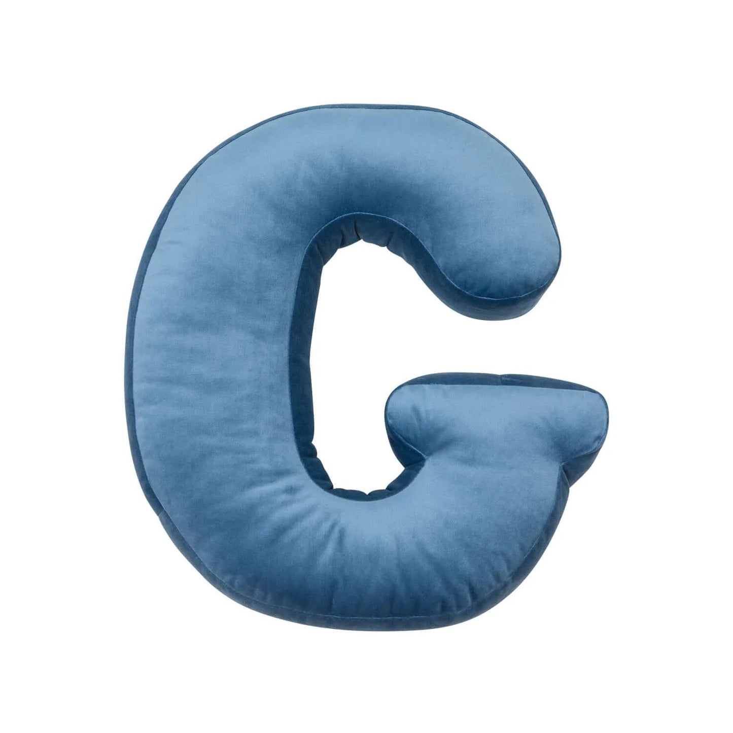 Cuscino con lettere in velluto G | Blue