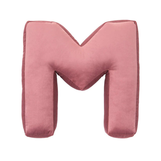 Cuscino con lettere in velluto M | Rose