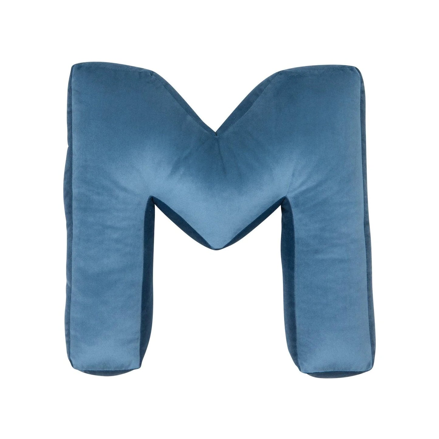 Cuscino con lettere in velluto M | Blue
