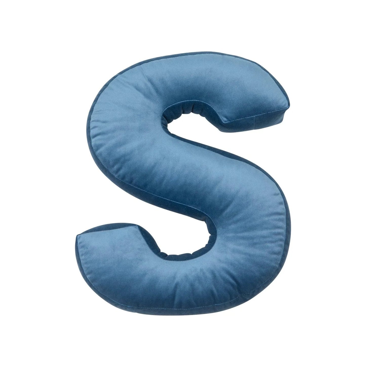 Cuscino con lettere in velluto S | Blue