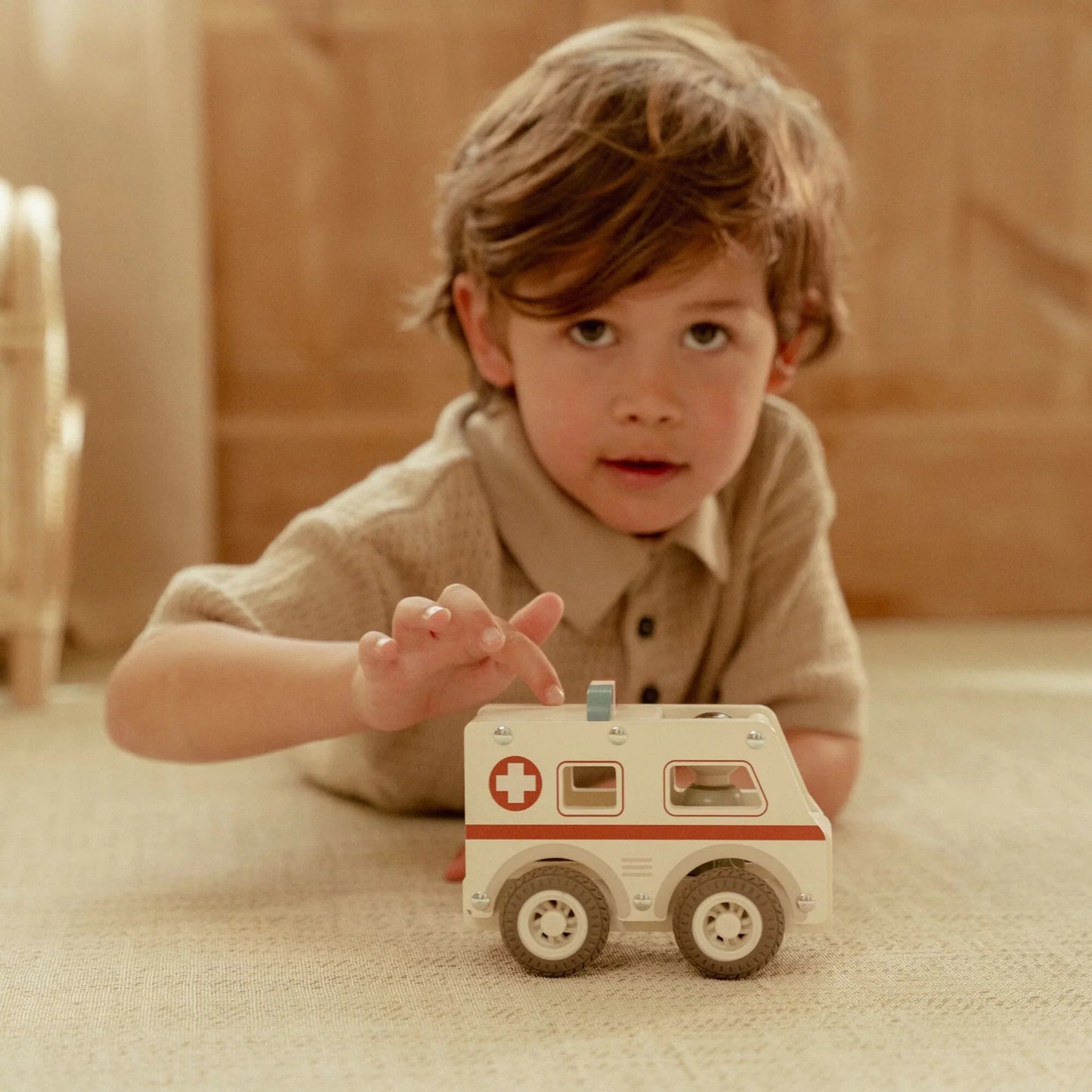 Wooden ambulance - White - Essentials - Scandi Kids Concept Store