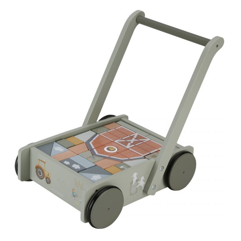 Carrellino primi passi con costruzioni - Little farm - Block trolley