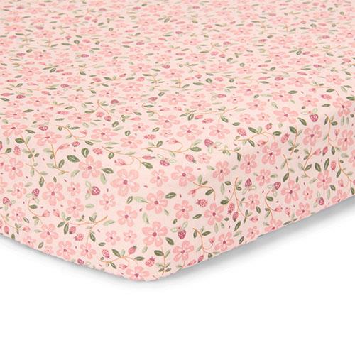 Lenzuolo con angoli per culla ospedale/navicella - Rosa - Fairy Floral 40x80