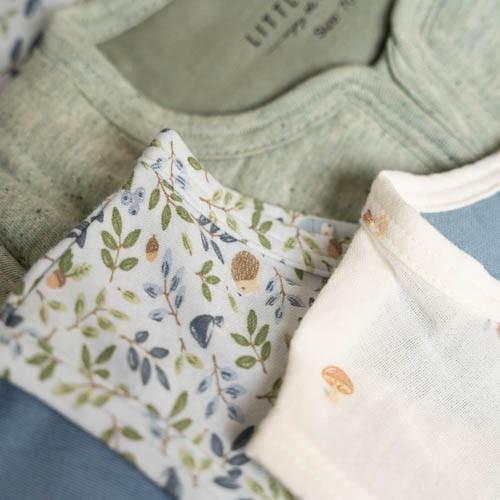 Little Dutch Forest Friends summer sleep sack, 70 cm, soft nanna with woodland animal design, breathable 1.0 tog for warm nights