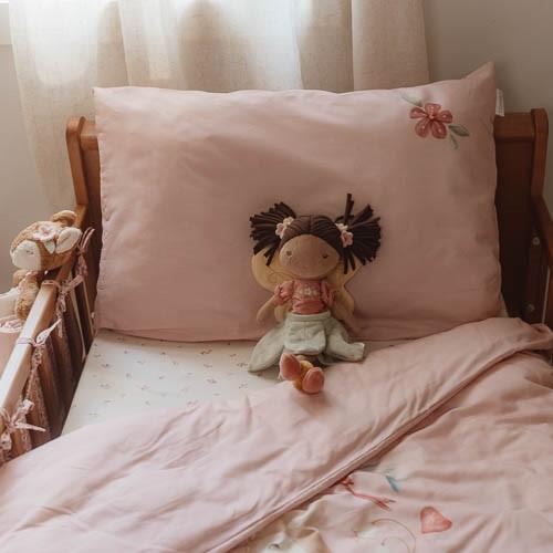 Lenzuolo con angoli per letto singolo - Bianco - Fairy Garden - Fairy Blossom 90x200