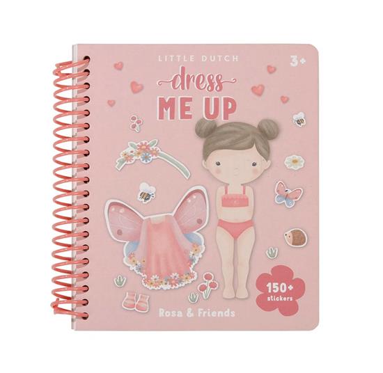 Sferac-Little Dutch - Libro Dress Me Up Rosa & Friends - con Stickers