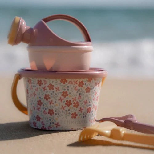 Set da spiaggia con fiori rosa, set da 5 pezzi