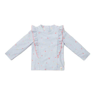 Maglietta da bagno a manica lunga - Blu- Sunny Flowers - Little Dutch