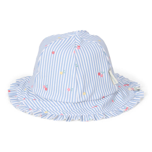 Cappello da sole - Blu - Sunny Flowers -Little Dutch