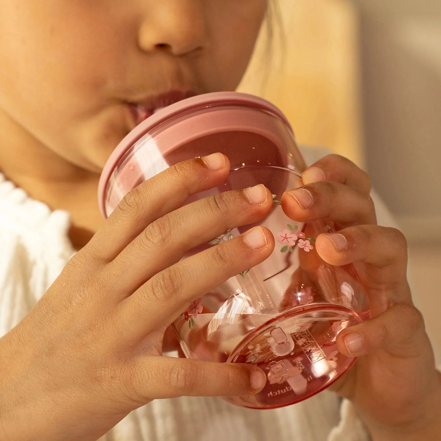 Bicchiere 250 ml con cannuccia Fairy Garden