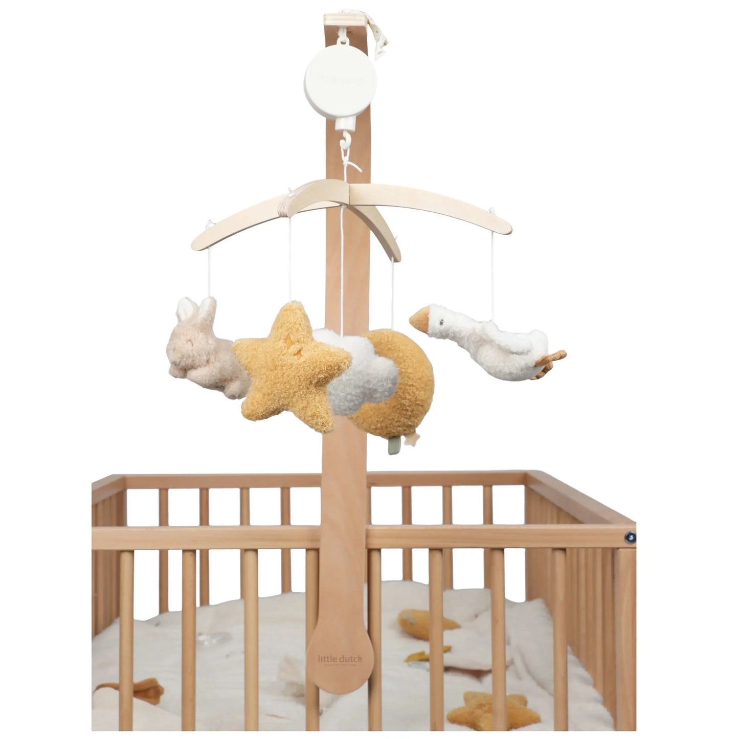 Giostrina mobile musicale in legno - Beige - Newborn Naturals