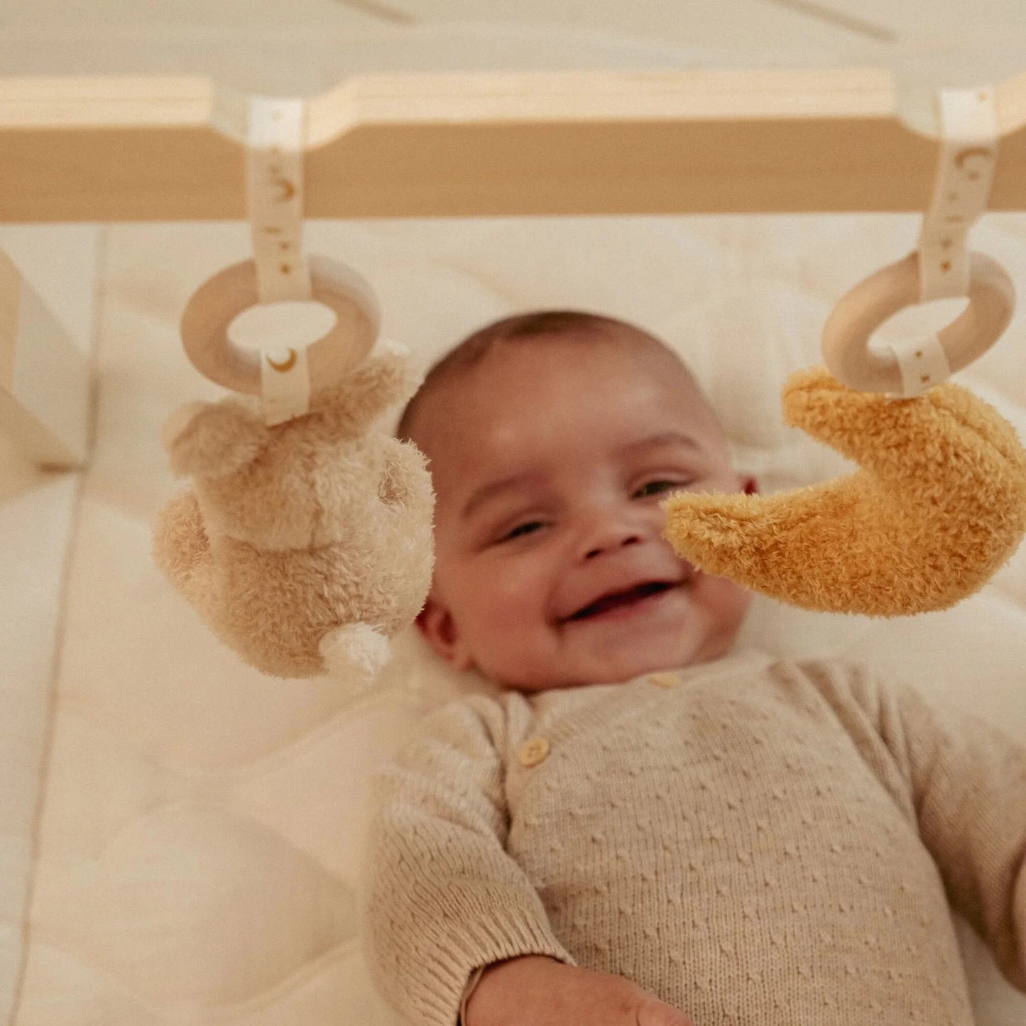 Damal-Palestrina in legno - Beige - Newborn Naturals