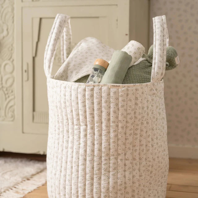 Cestino portaoggetti XL - Verde - Essentials - Foglie di mirtillo - Scandi Kids Concept Store