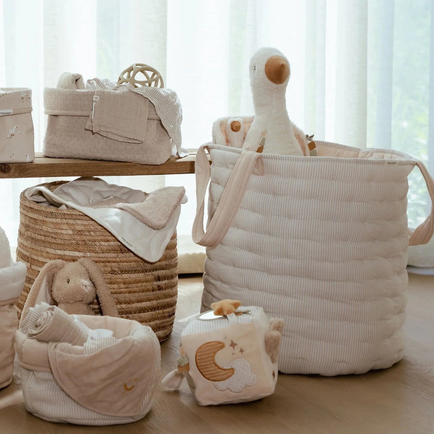 Cestino portaoggetti grande - Beige - Essentials