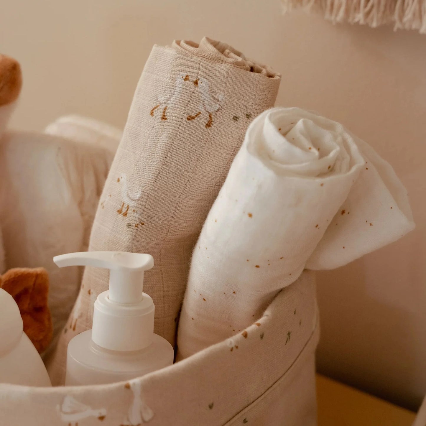 Mussole - Beige - Newborn Naturals - Little Goose 70x70 - Scandi Kids Concept Store