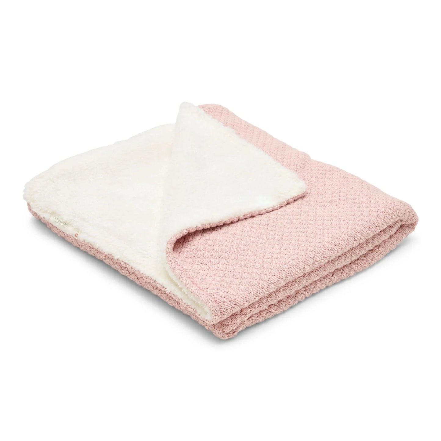 Coperta per culla lavorata a maglia - Rosa - Essentials 70x100