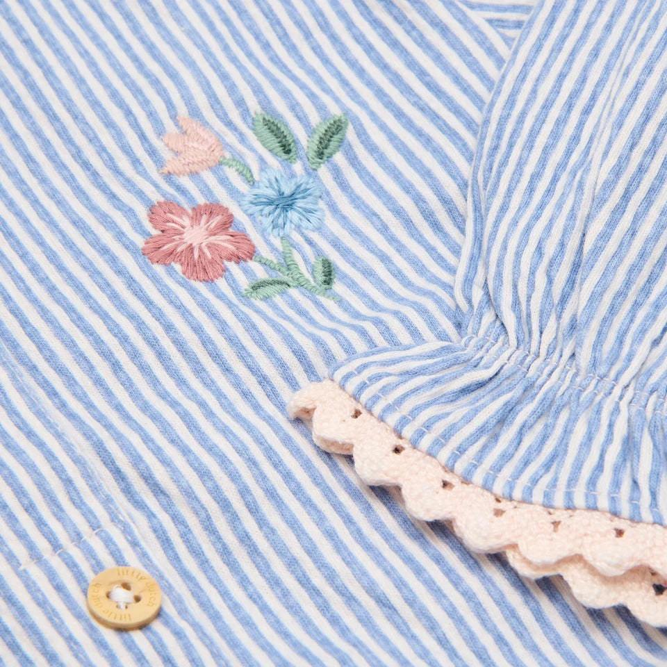 Camicetta - Manica lunga - Blu - Denim a righe blu