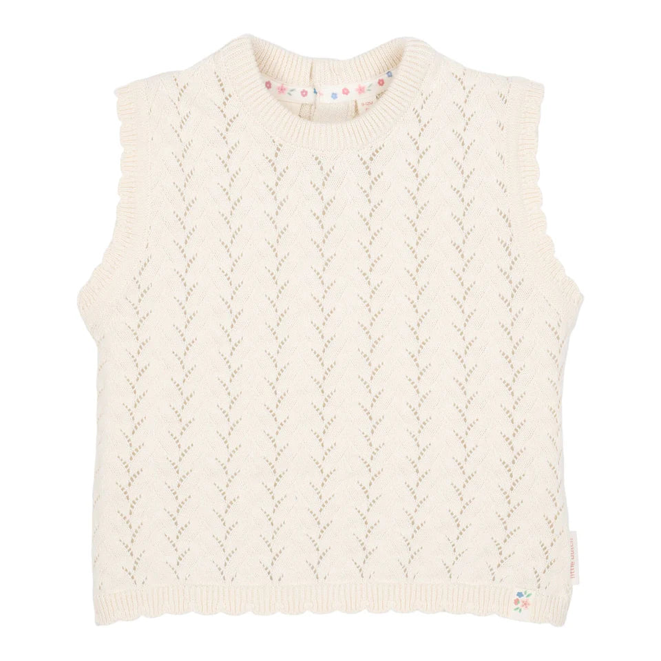 Canotta lavorata a maglia - Bianco