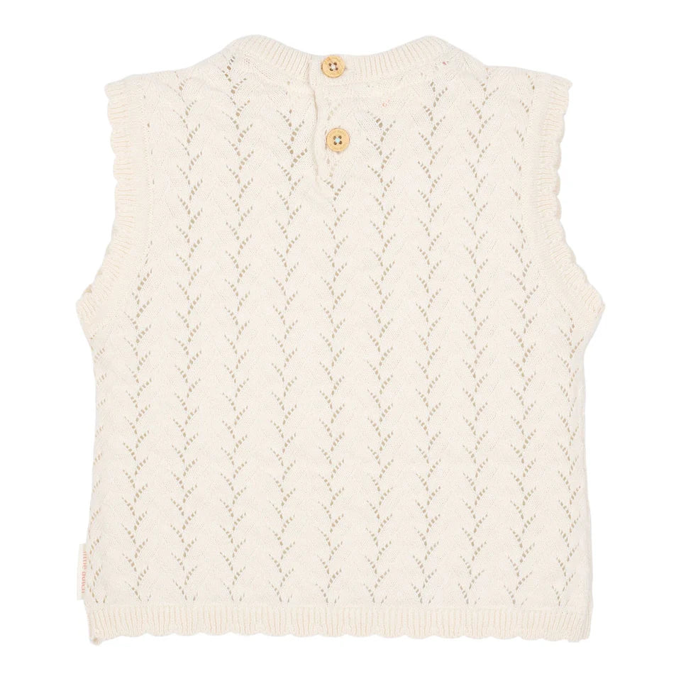 Canotta lavorata a maglia - Bianco