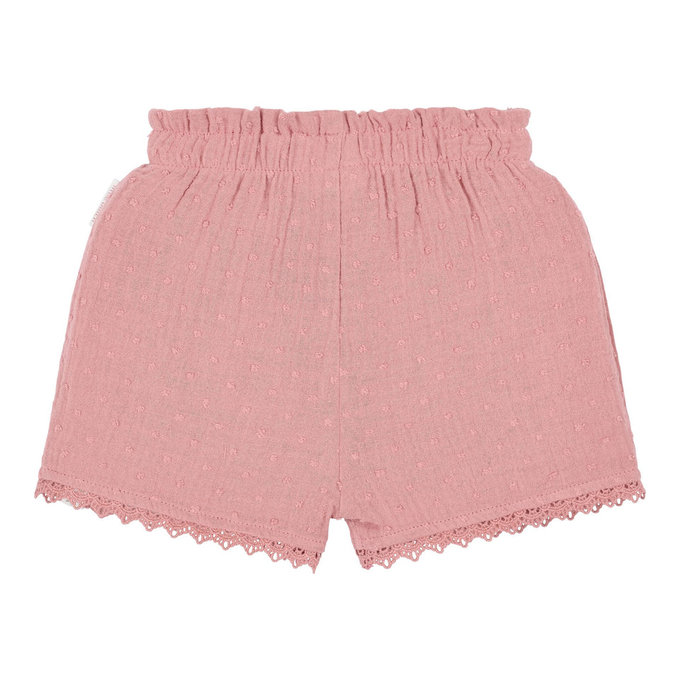 Pantaloncini Rosa tenue in cotone biologico