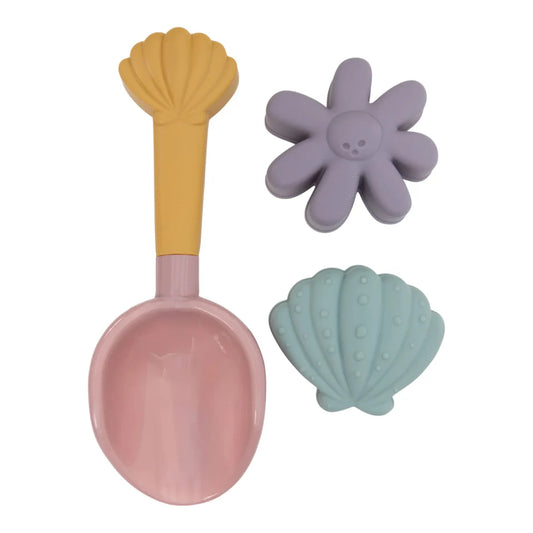 Set da spiaggia con paletta e formine per la sabbia - Rosa - Sirena da sogno