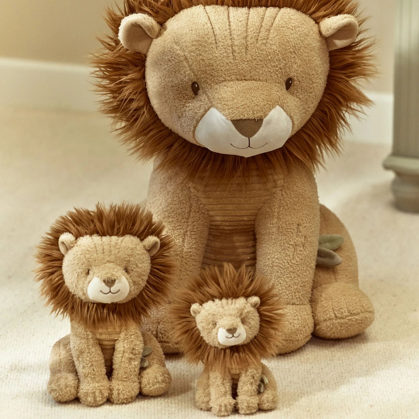 Amici del safari  - Leone di peluche - Giallo - 17 cm