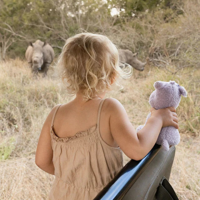 Amici del safari  -  Peluche a forma di ippopotamo - Grigio