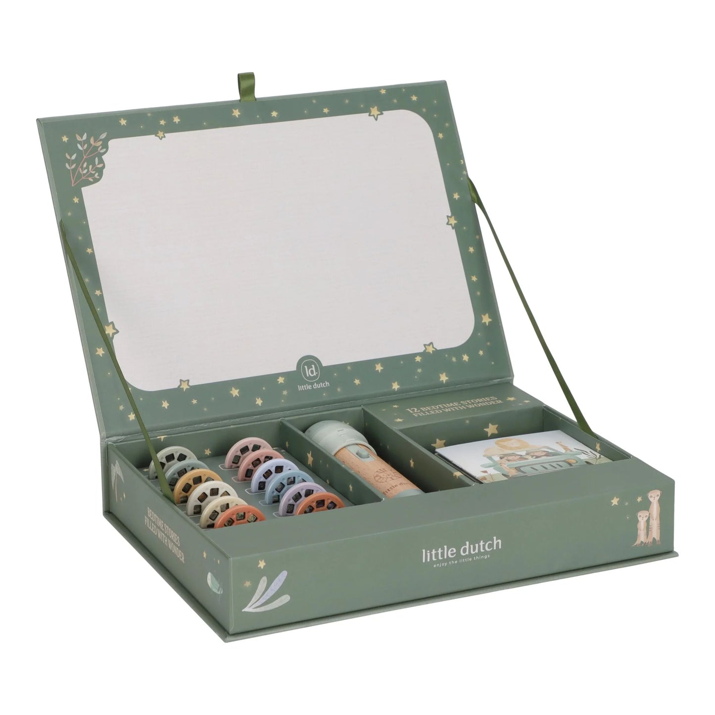 Storie Torcia elettrica proiettore Verde - Little Dutch