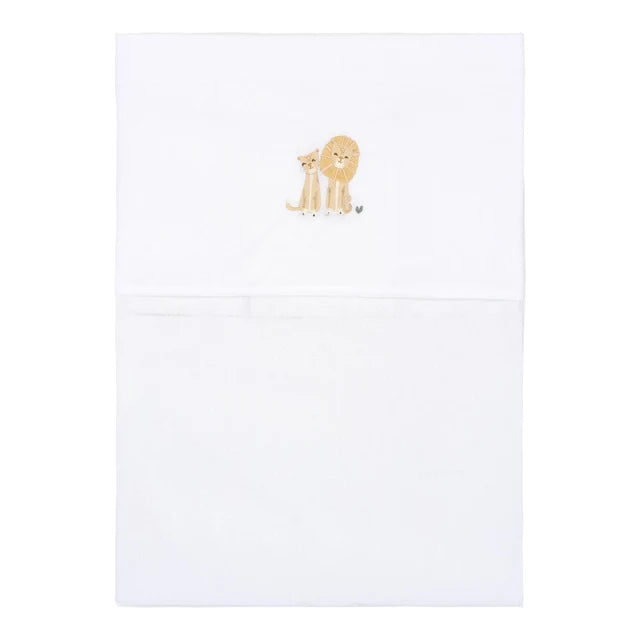 Lenzuolo per culla Leone - Bianco - 70x100