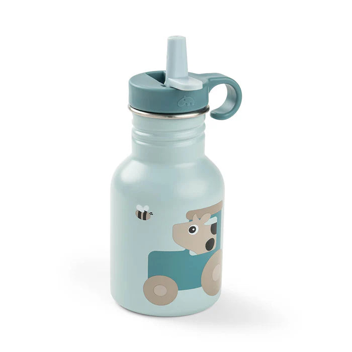 Bottiglia in metallo - Piccola fattoria - Blu - 350 ml