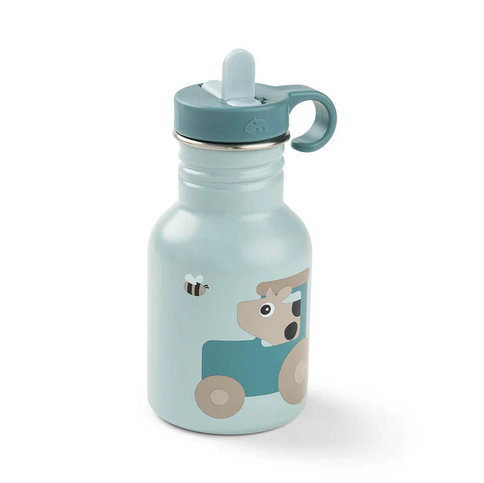 Bottiglia in metallo - Piccola fattoria - Blu - 350 ml