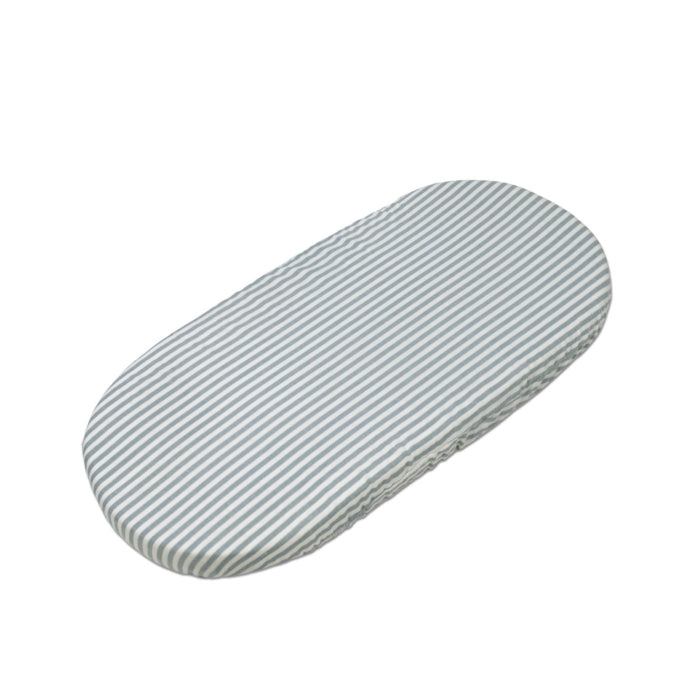 Set/ 2 Lenzuoli con angoli per navicella Pasito a Pasito WM Praliné Vichy/Strisce Matcha
