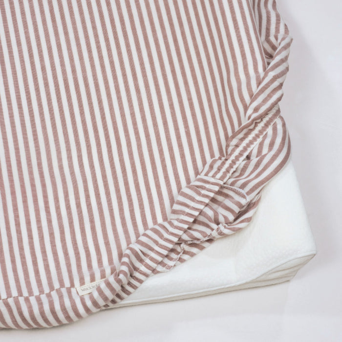 Fasciatoio Home con fodera Pasito a Pasito WM Praliné Strisce Moka 50x70