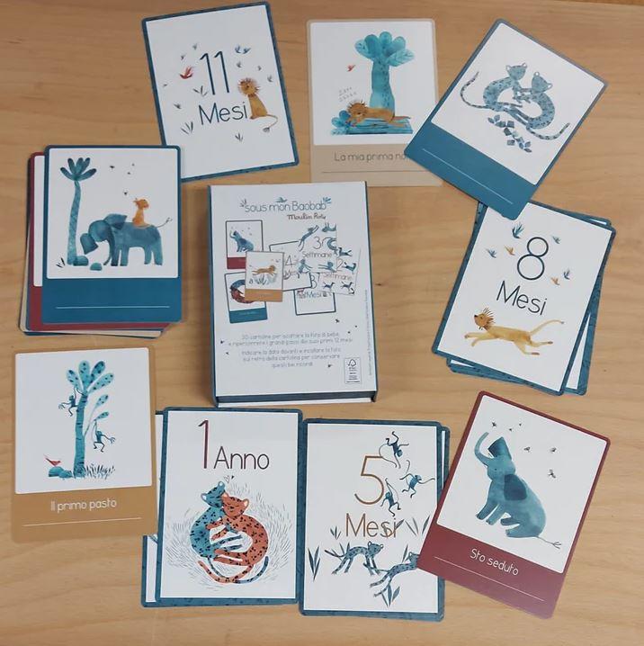 Carte I miei primi 12 mesi in Italiano - Moulin Roty