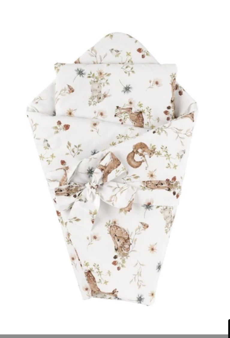 Pial - Copertina avvolgente - Set 2in1 con trapunta e cuscino - foresta