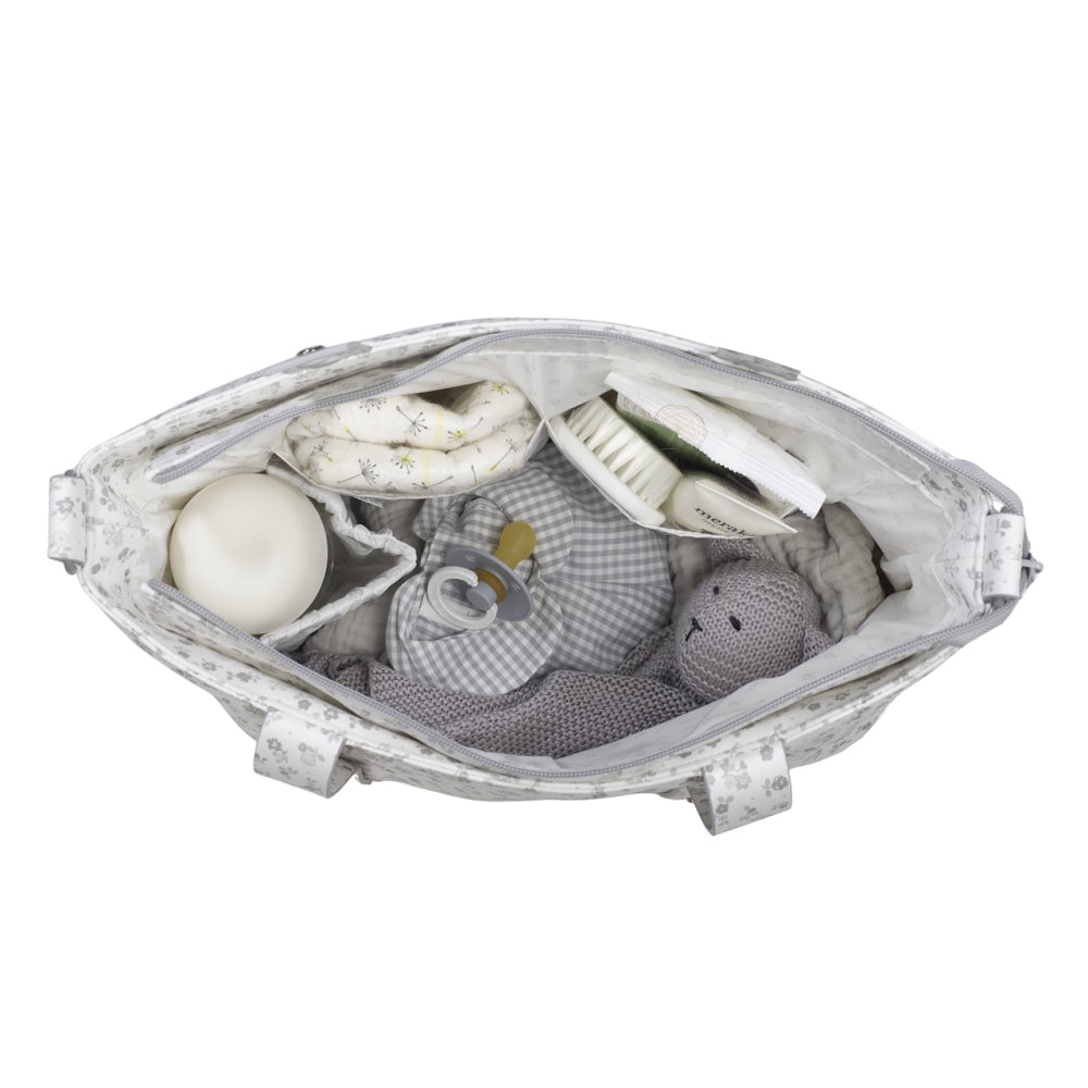 Borsa Crossbody Pasito a Pasito Piel Little Bloom Vichy Grigio