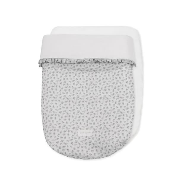Sacco Nanna Culla E Carrozzina Little Bloom Fiori Grigio TOG 2.5