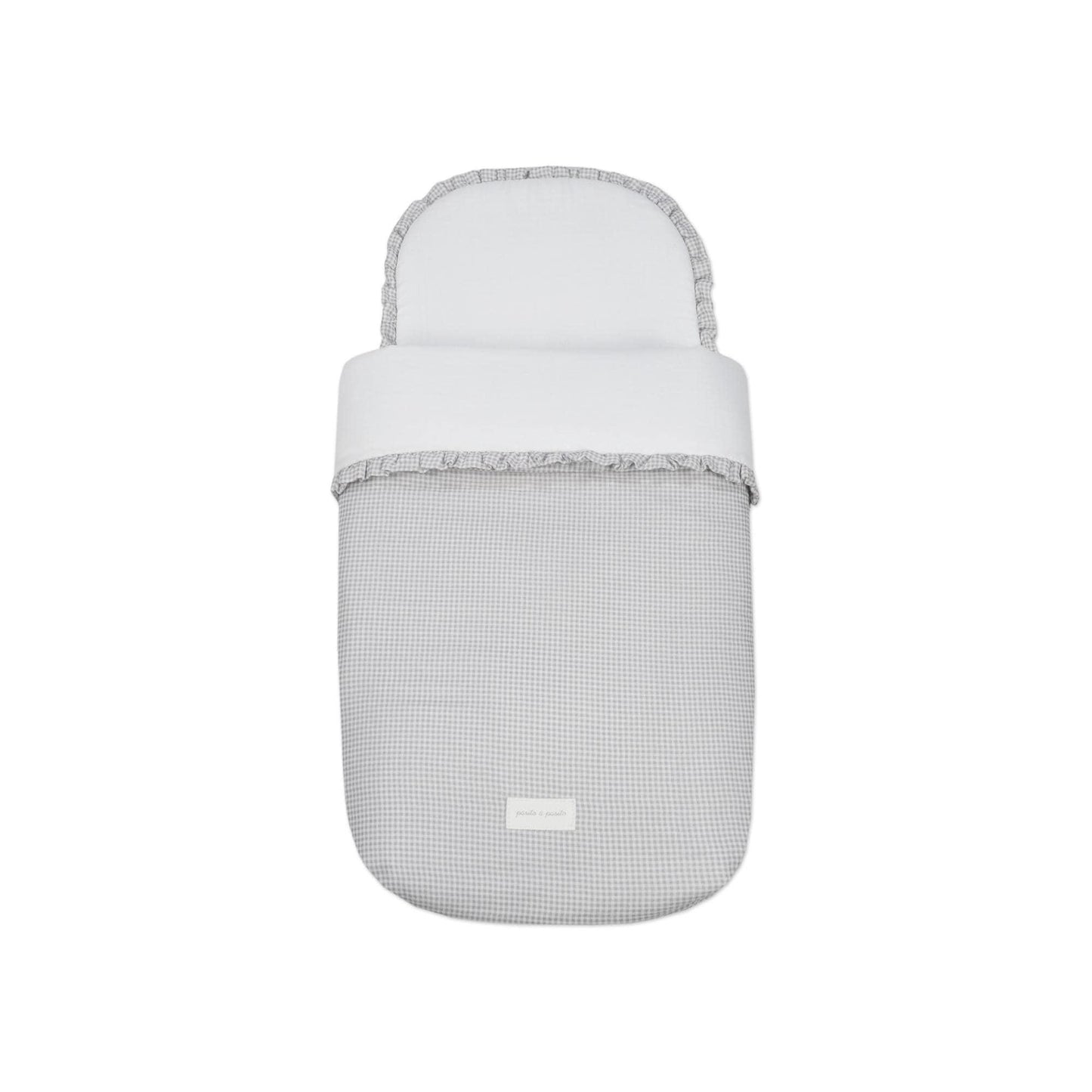 Sacco per culla e carrozzina Little Bloom Vichy grigio TOG 2.5