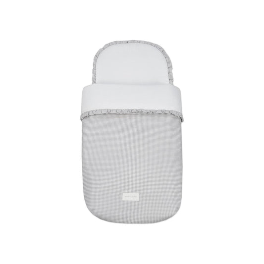 Sacco per culla e carrozzina Little Bloom Vichy grigio TOG 2.5