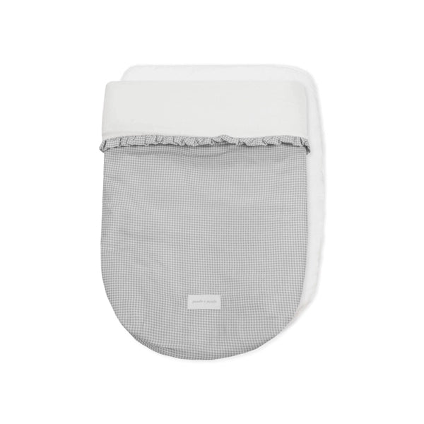 Sacco per culla e carrozzina Little Bloom Vichy grigio TOG 2.5