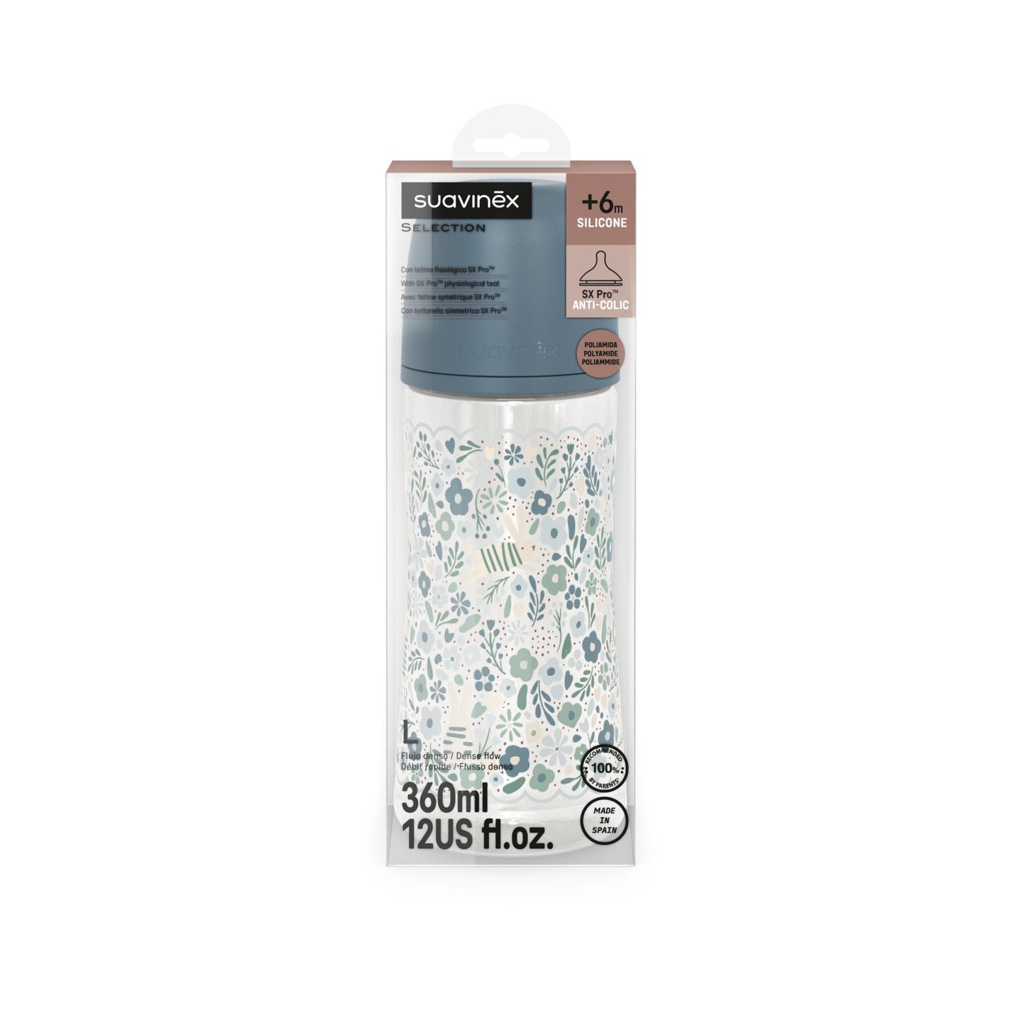 Suavinex Biberon Wonderland Libertuy 360 ml Azzurro