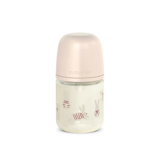 Suavinex Biberon In Vetro Wonderland Liberty 120 ml Coniglio Rosa