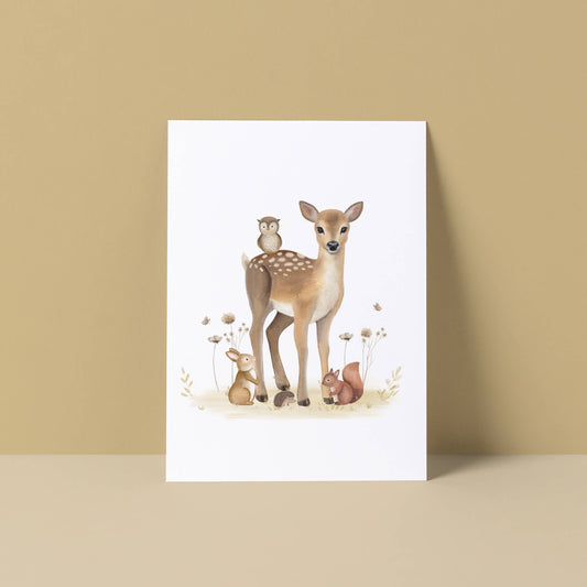 Cartolina | Animali del bosco