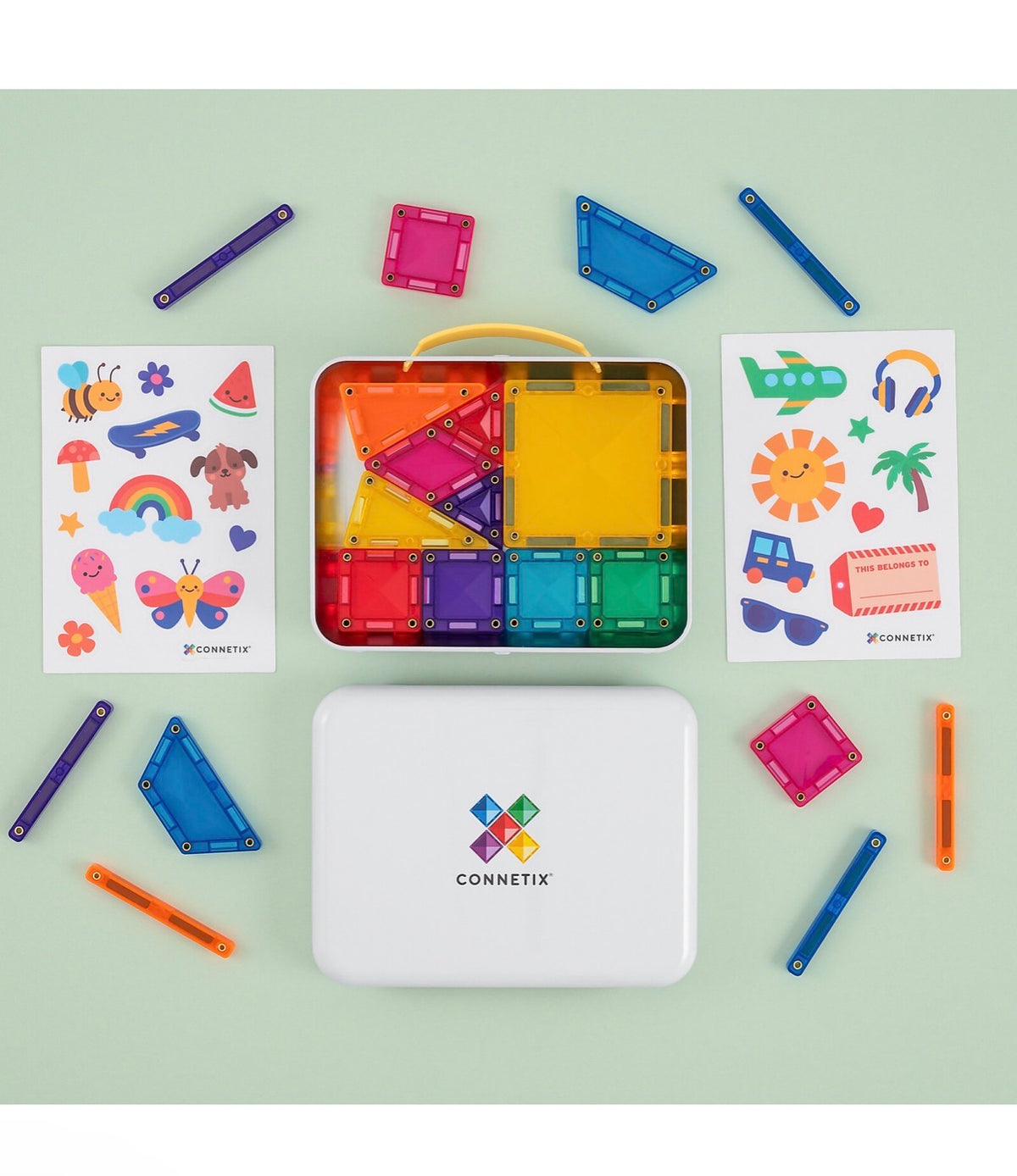 Connetix - 32 Pezzi - Mini Pack da Viaggio - 100% Plastica ABS Atossica - Apprendimento STEM!