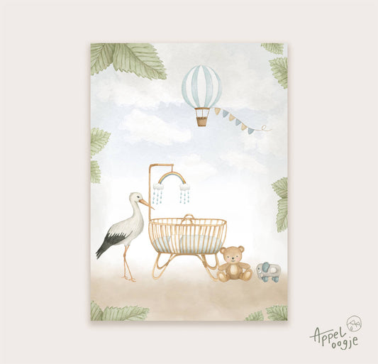 Cartolina baby blu