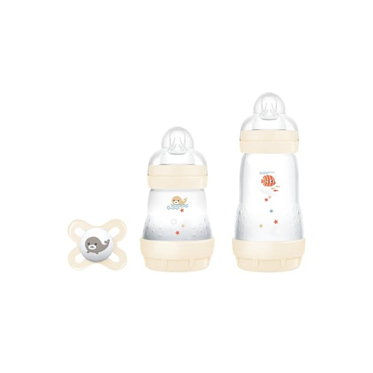 Deda- Starter Set Di 2 Biberon Easy Start 160ml E 260 Ml e Ciuccio Original 0+ Mesi Neutro - Scandi Kids Concept Store
