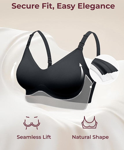 Momcozy - ultra soft nursing bra - reggiseno per allattamento - varie misure - nero