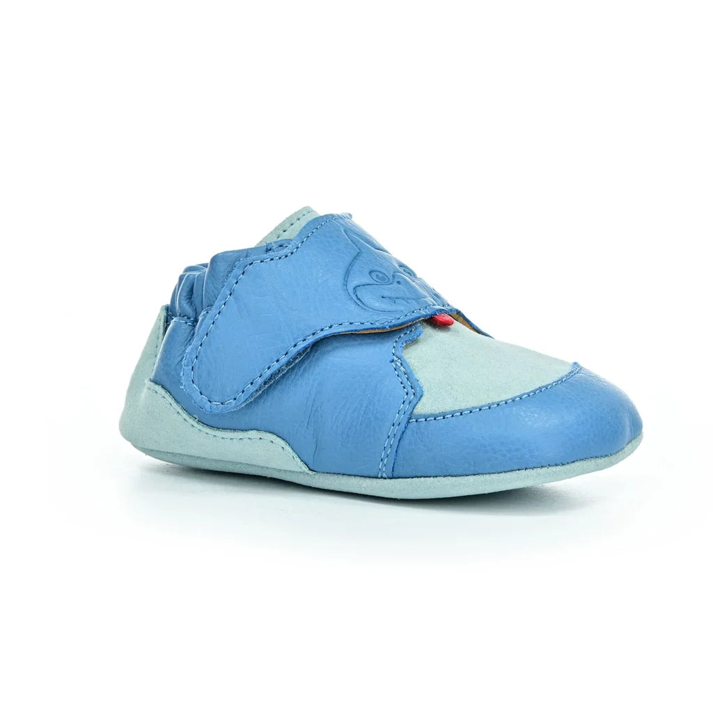 Affenzahn Leather Shark Blue