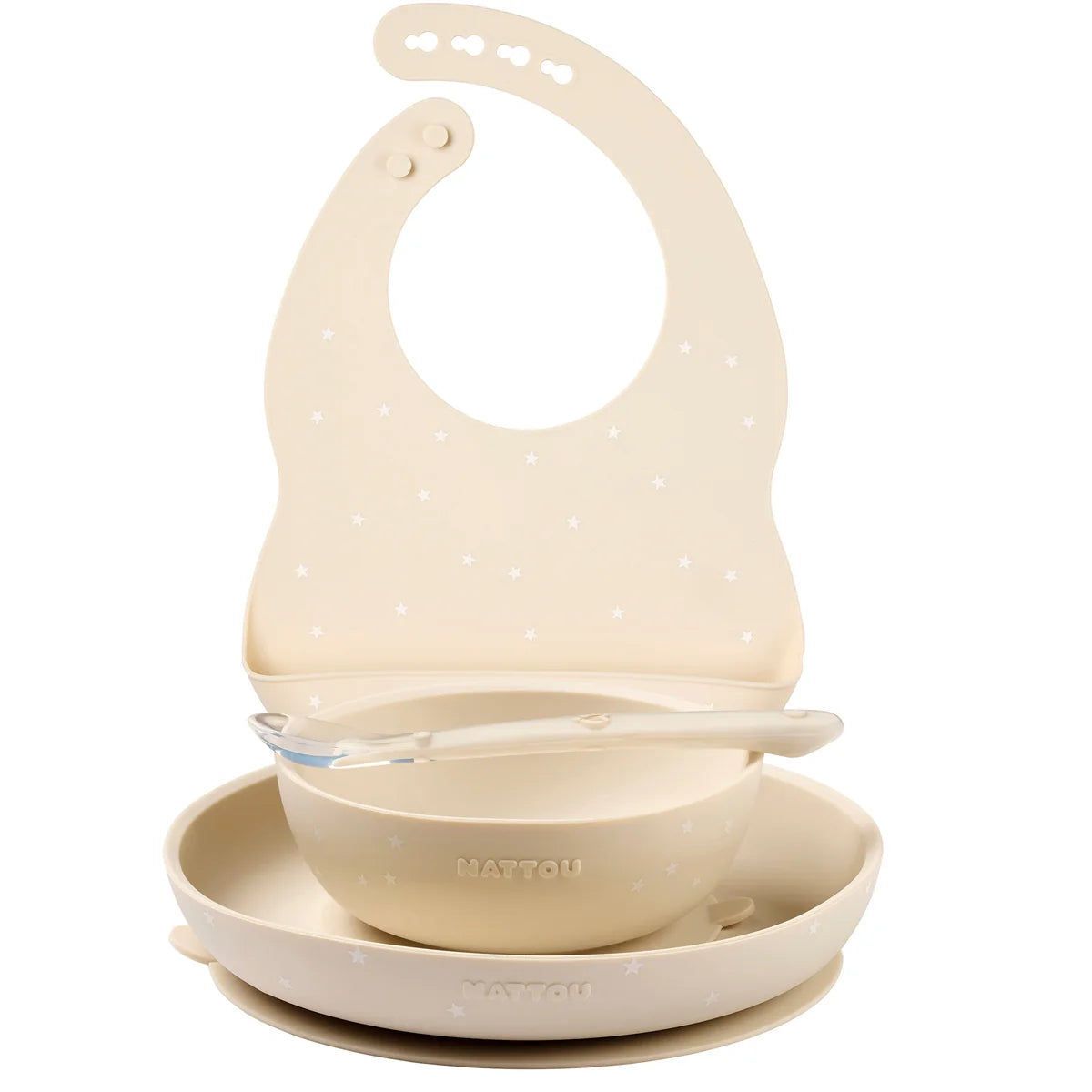 Nattou -  Set pappa bebè – Argilla con stelle