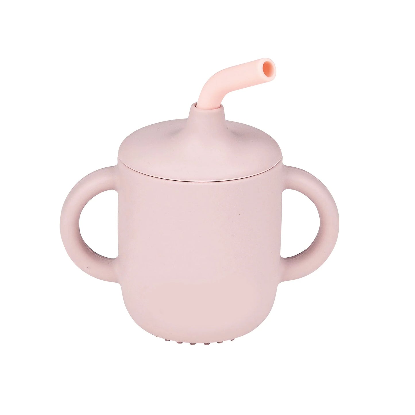 Tazza con cannuccia in silicone Nattou rosa